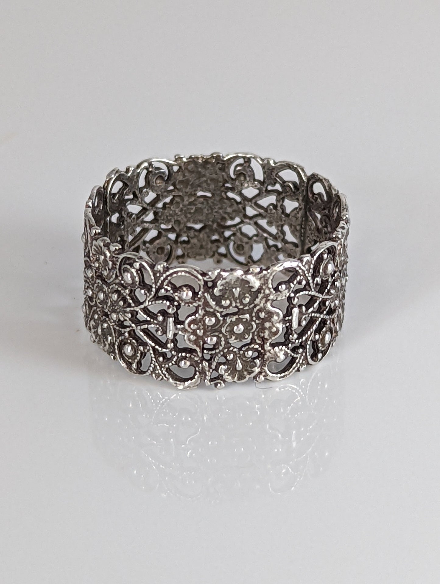 925 Silver Filigree Band – Artisan Ring for Him & Her