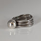 Silver Steed Silver Wired band with large Silver Ball