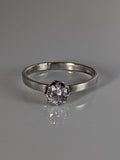 Silver Steed Delicate , unique silver zirconia ring