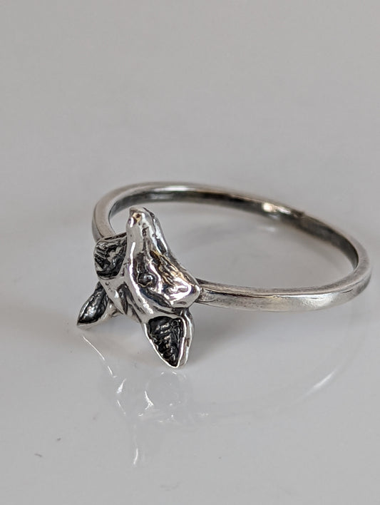 925 Silver Fox Ring – Nature-Inspired Handmade Gift for Animal Lovers