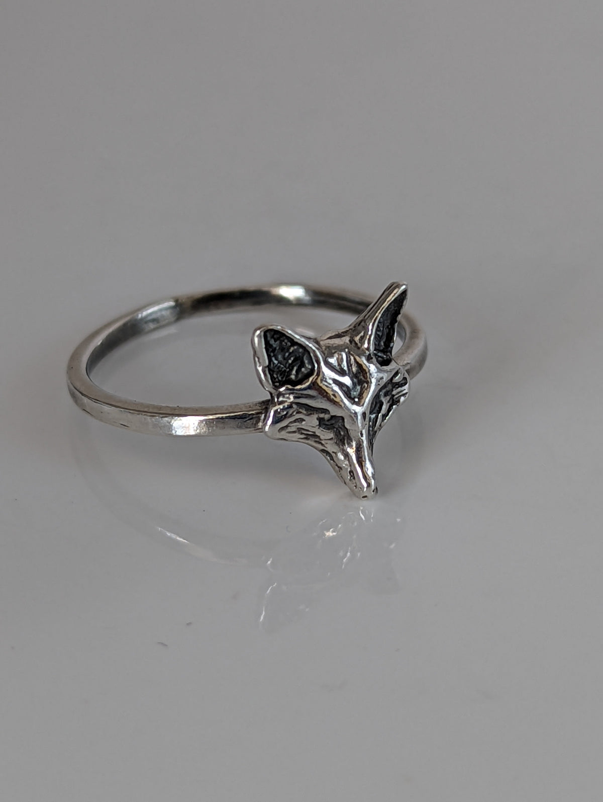 925 Silver Fox Ring – Nature-Inspired Handmade Gift for Animal Lovers