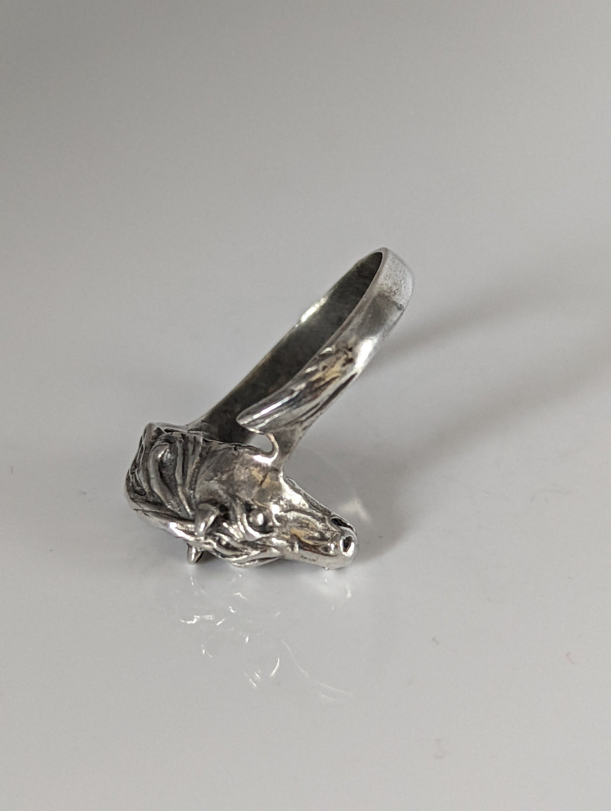 925 Silver Steed Horse Head Ring – Bold Equestrian Statement for Him or Her