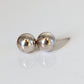 Silver Steed Medium Balls Stud Earrings