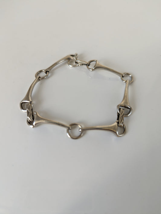 925 Sterling Silver Snaffle Bit Bracelet – Handmade Equestrian Jewellery