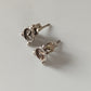 Silver Steed Alarm Clock Stud Earrings