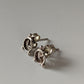 Silver Steed Alarm Clock Stud Earrings