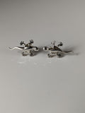 Silver Steed Gecko Stud Earrings