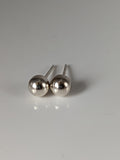 Silver Steed Large Ball Stud Earrings