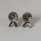 Silver Steed Rosette Stud Earrings