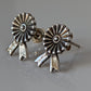 Silver Steed Rosette Stud Earrings