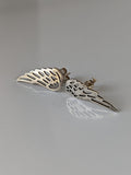 Silver Steed Angel Wings Stud Earrings