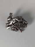 Silver Steed Rabbit Hunting Silver Pin