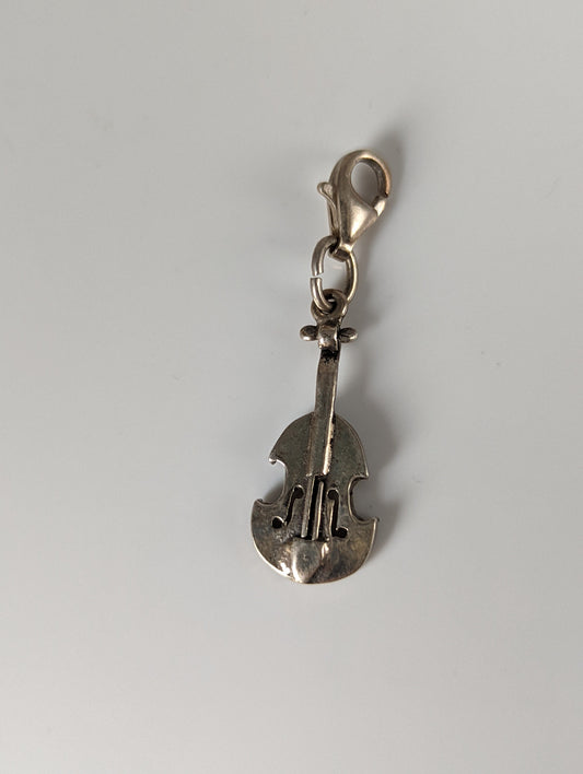 Silver Steed Cello Silver Charm