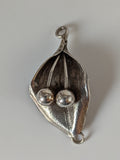 Silver Steed Leaf & Stem Silver Pendant