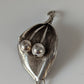 Silver Steed Leaf & Stem Silver Pendant