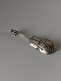 Silver Steed Cello Silver Brooch