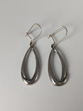 Silver Steed Oval Rope Dropped Earrings