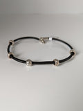 Silver Steed Silver Charms on Leather Cord Bracelet