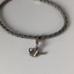 Silver Steed Assorted Charms on Leather Cord Bracelet