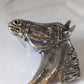 Silver Steed Big Horse Head Brooch / Stock Tie Pin
