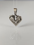 Silver Steed Horse Heart pendant