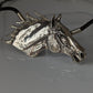 Silver Steed Large Horse Head on Leather Cord Necklace