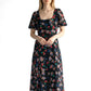 Louche Nadine Carpathian Florals Print Midi Dress