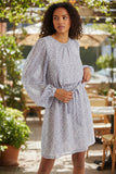 Belynda Rosetta Long Sleeve Mini Dress