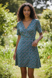 Frankie Spring Bloom Wrap Mini Jersey Dress
