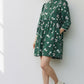 Louche Suzanne Roaring Daisy Print Long Sleeve Mini Dress - Green