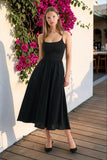 Soumia Jersey Bodice And Recycled Cotton Skirt Midaxi Dress - Black