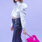 Pink Bamboo Faux Fur Star Tote Bag