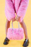 Pink Eco Bamboo Faux Fur Tote Bag