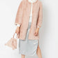 Pink Faux Fur Pom-Pom Drawstring Bucket Bag