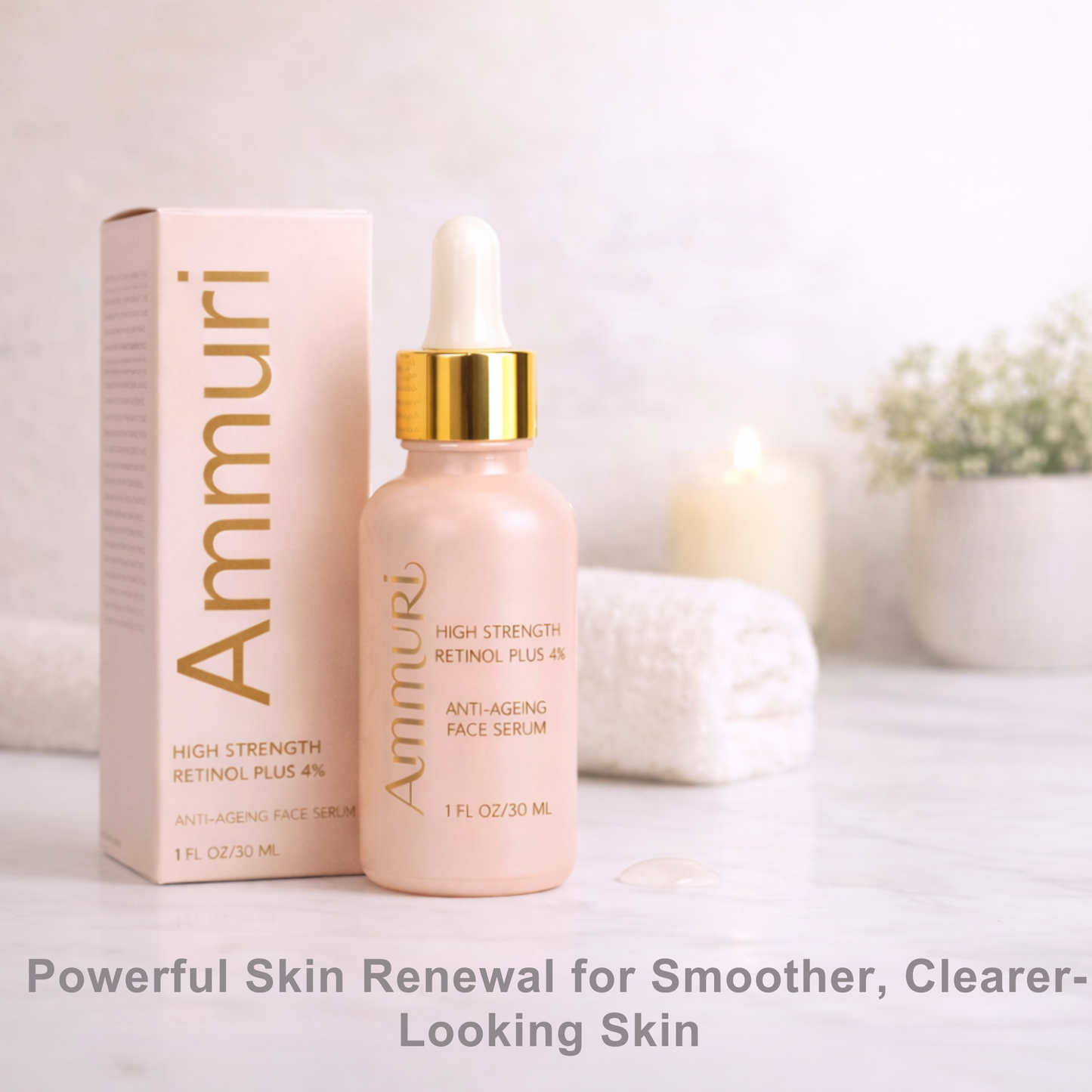 Ammuri 4% Retinol Serum - High Strength Anti-Aging Face Treatment 30ml