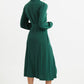 Rebecka Twill Long Sleeve Midi Dress