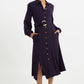 Rebecka Twill Long Sleeve Midi Dress