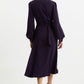 Rebecka Twill Long Sleeve Midi Dress