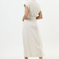 Reese Linen Mix Button Through Midi Shirt Dress - Natural
