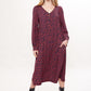 Louche Rheane Gingham Twist Print Long Sleeve V Neck Midi Dress