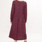 Louche Rheane Gingham Twist Print Long Sleeve V Neck Midi Dress