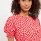 Louche Romola Gingham Twist Print Laced Back Short Sleeve Midi Dress