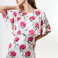 Rosso Loveflower Print Cape Midi Dress