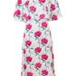 Rosso Loveflower Print Cape Midi Dress