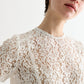 Rufaro Lace Trim Short Sleeve Blouse - Off White