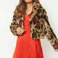 Red Faux Fur Cropped Jacket