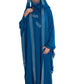 Elegant 3 Piece Fancy Abaya with Hood in Luxurious Chiffon Fabric for Any Occasion