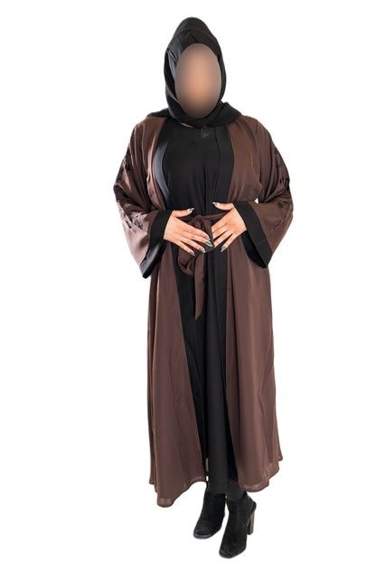 Coloured Split Abaya - High-Quality Fabric with Unique Split Design for Modest Stylish Wear