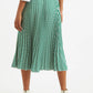 Sabina Green Diamonds Forever Print Pleated Midi Skirt