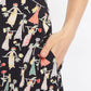 Louche Sakani Flower Girl Print Short Sleeve Midi Dress